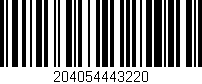 Código de barras (EAN, GTIN, SKU, ISBN): '204054443220'