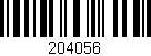 Código de barras (EAN, GTIN, SKU, ISBN): '204056'