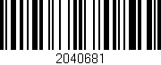 Código de barras (EAN, GTIN, SKU, ISBN): '2040681'