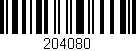 Código de barras (EAN, GTIN, SKU, ISBN): '204080'