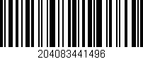 Código de barras (EAN, GTIN, SKU, ISBN): '204083441496'