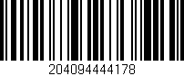 Código de barras (EAN, GTIN, SKU, ISBN): '204094444178'