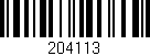 Código de barras (EAN, GTIN, SKU, ISBN): '204113'