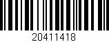 Código de barras (EAN, GTIN, SKU, ISBN): '20411418'