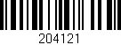 Código de barras (EAN, GTIN, SKU, ISBN): '204121'