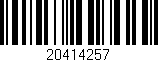 Código de barras (EAN, GTIN, SKU, ISBN): '20414257'