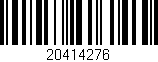 Código de barras (EAN, GTIN, SKU, ISBN): '20414276'