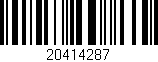 Código de barras (EAN, GTIN, SKU, ISBN): '20414287'