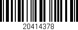 Código de barras (EAN, GTIN, SKU, ISBN): '20414378'