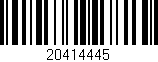 Código de barras (EAN, GTIN, SKU, ISBN): '20414445'