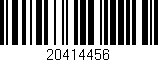 Código de barras (EAN, GTIN, SKU, ISBN): '20414456'