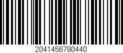 Código de barras (EAN, GTIN, SKU, ISBN): '2041456790440'