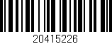 Código de barras (EAN, GTIN, SKU, ISBN): '20415226'
