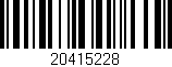 Código de barras (EAN, GTIN, SKU, ISBN): '20415228'