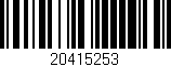 Código de barras (EAN, GTIN, SKU, ISBN): '20415253'