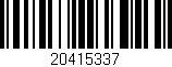 Código de barras (EAN, GTIN, SKU, ISBN): '20415337'