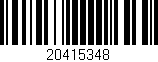 Código de barras (EAN, GTIN, SKU, ISBN): '20415348'