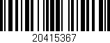 Código de barras (EAN, GTIN, SKU, ISBN): '20415367'