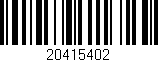 Código de barras (EAN, GTIN, SKU, ISBN): '20415402'