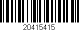 Código de barras (EAN, GTIN, SKU, ISBN): '20415415'