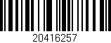 Código de barras (EAN, GTIN, SKU, ISBN): '20416257'
