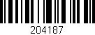 Código de barras (EAN, GTIN, SKU, ISBN): '204187'