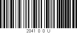 Código de barras (EAN, GTIN, SKU, ISBN): '2041_0_0_U'