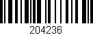 Código de barras (EAN, GTIN, SKU, ISBN): '204236'