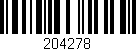 Código de barras (EAN, GTIN, SKU, ISBN): '204278'