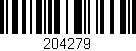 Código de barras (EAN, GTIN, SKU, ISBN): '204279'