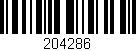 Código de barras (EAN, GTIN, SKU, ISBN): '204286'