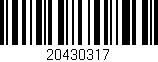 Código de barras (EAN, GTIN, SKU, ISBN): '20430317'