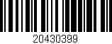 Código de barras (EAN, GTIN, SKU, ISBN): '20430399'