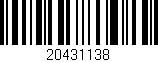 Código de barras (EAN, GTIN, SKU, ISBN): '20431138'