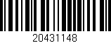 Código de barras (EAN, GTIN, SKU, ISBN): '20431148'