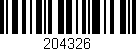Código de barras (EAN, GTIN, SKU, ISBN): '204326'