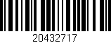 Código de barras (EAN, GTIN, SKU, ISBN): '20432717'