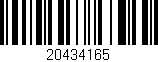 Código de barras (EAN, GTIN, SKU, ISBN): '20434165'