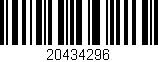 Código de barras (EAN, GTIN, SKU, ISBN): '20434296'