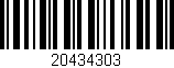 Código de barras (EAN, GTIN, SKU, ISBN): '20434303'