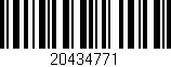 Código de barras (EAN, GTIN, SKU, ISBN): '20434771'