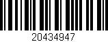 Código de barras (EAN, GTIN, SKU, ISBN): '20434947'