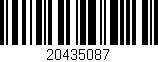 Código de barras (EAN, GTIN, SKU, ISBN): '20435087'