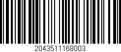 Código de barras (EAN, GTIN, SKU, ISBN): '2043511168003'