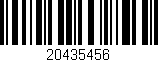 Código de barras (EAN, GTIN, SKU, ISBN): '20435456'