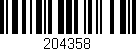 Código de barras (EAN, GTIN, SKU, ISBN): '204358'