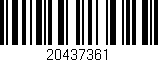 Código de barras (EAN, GTIN, SKU, ISBN): '20437361'
