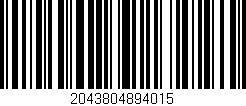 Código de barras (EAN, GTIN, SKU, ISBN): '2043804894015'