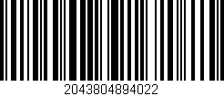Código de barras (EAN, GTIN, SKU, ISBN): '2043804894022'