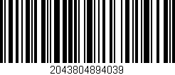 Código de barras (EAN, GTIN, SKU, ISBN): '2043804894039'